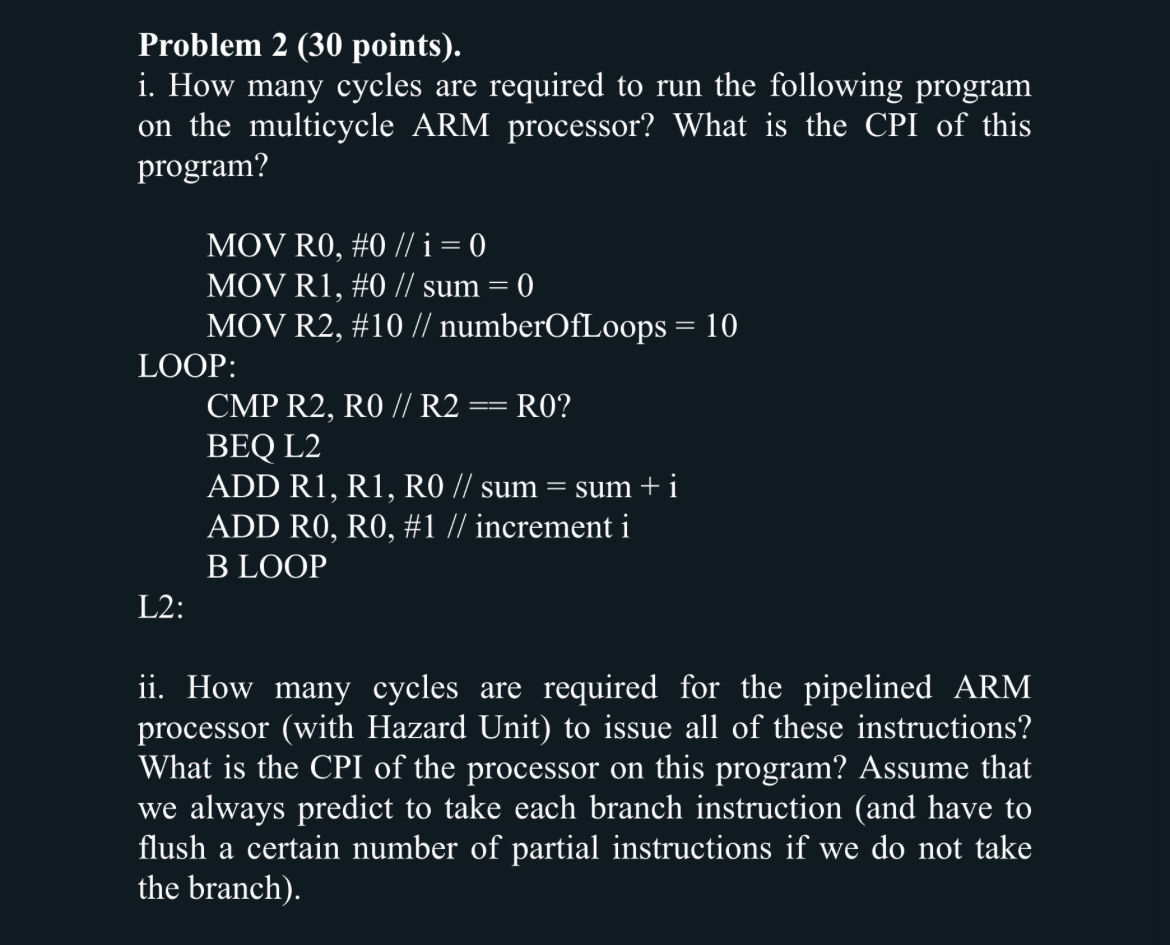 Problem 2 ( 3 0 points ) . i . How many cycles