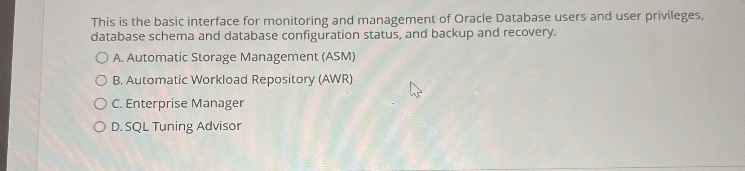 This is the basic interface for monitoring and