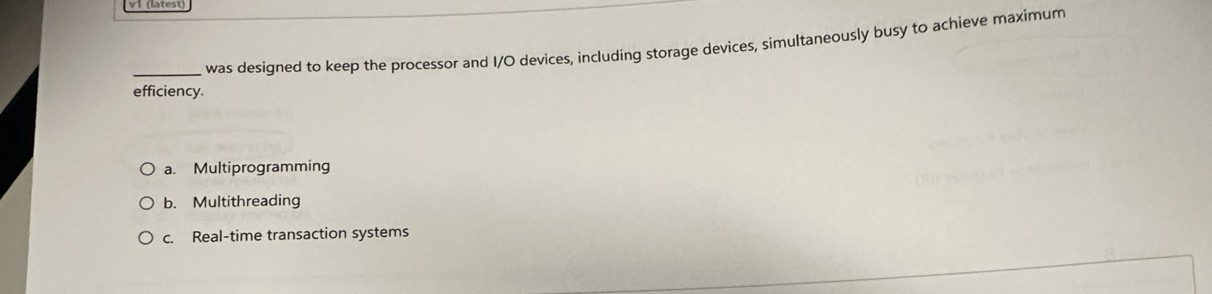 was designed to keep the processor and I / O