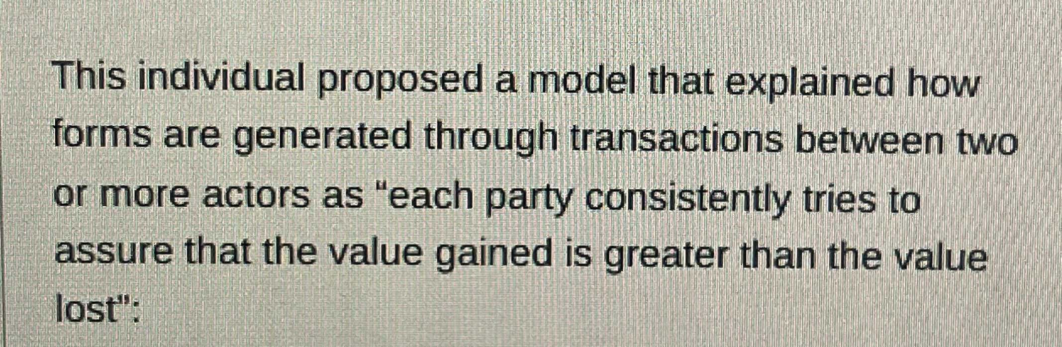 This individual proposed a model that explained