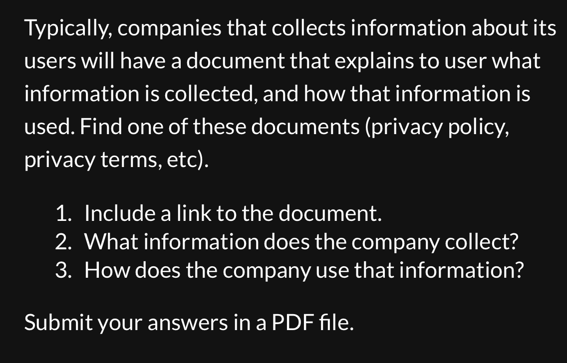 Ethics in Computer Science. Privacy Terms.