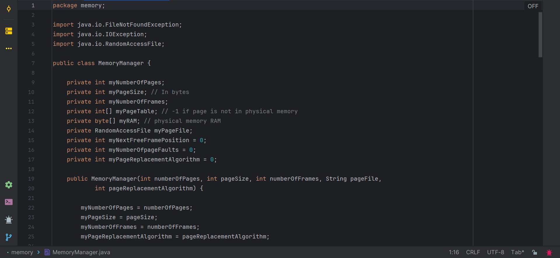 Task 1 package memory; import java.io .