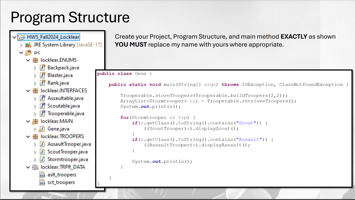 Program Structure \ ( \ checkmark \ ) HW 5 _ Fall