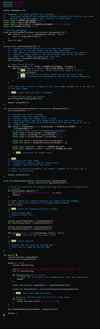Complete the following c + + code:aincluda