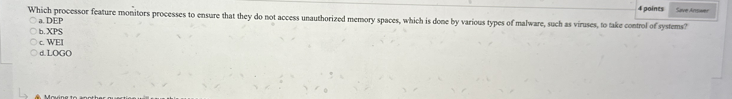 Which processor feature monitors processes to