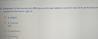 The growth of the internet and differing security