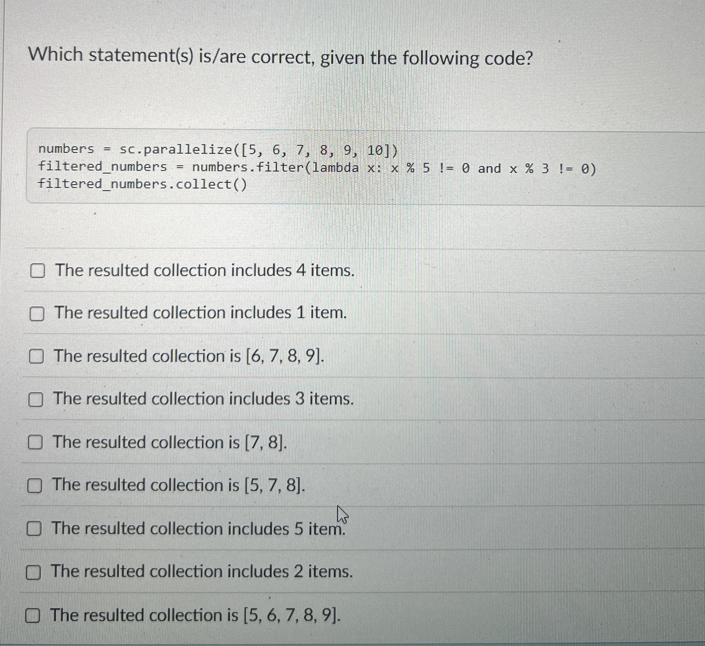 Which statement ( s ) is / are correct, given the