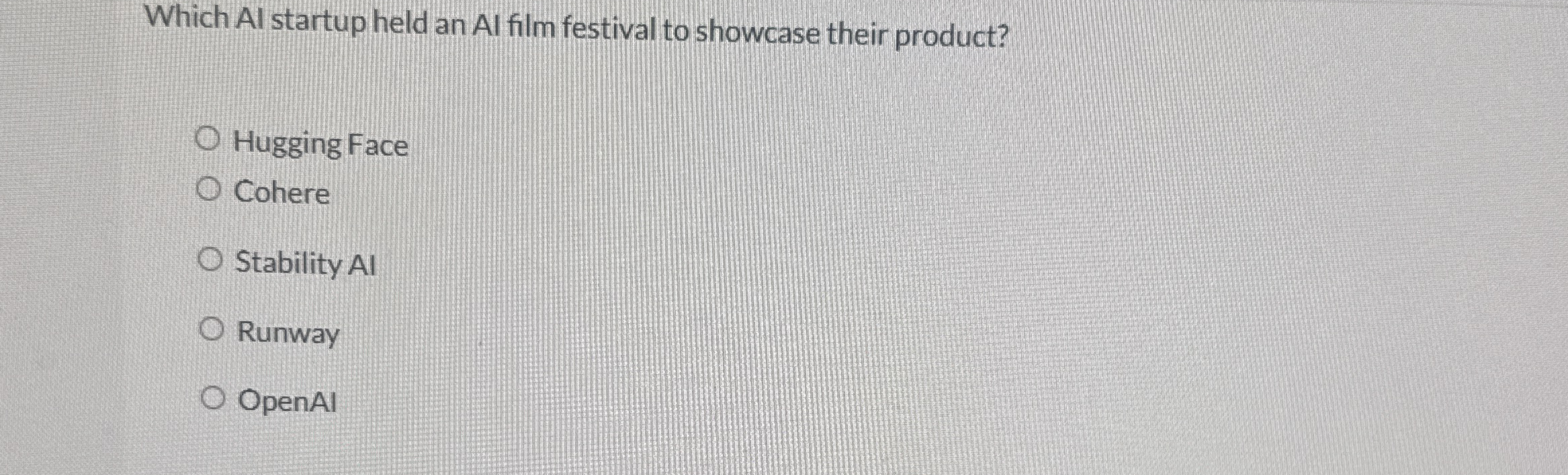Which Al startup held an Al film festival to