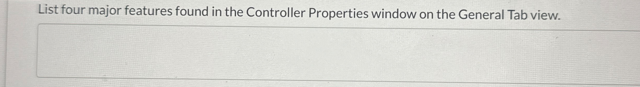 List four major features found in the Controller