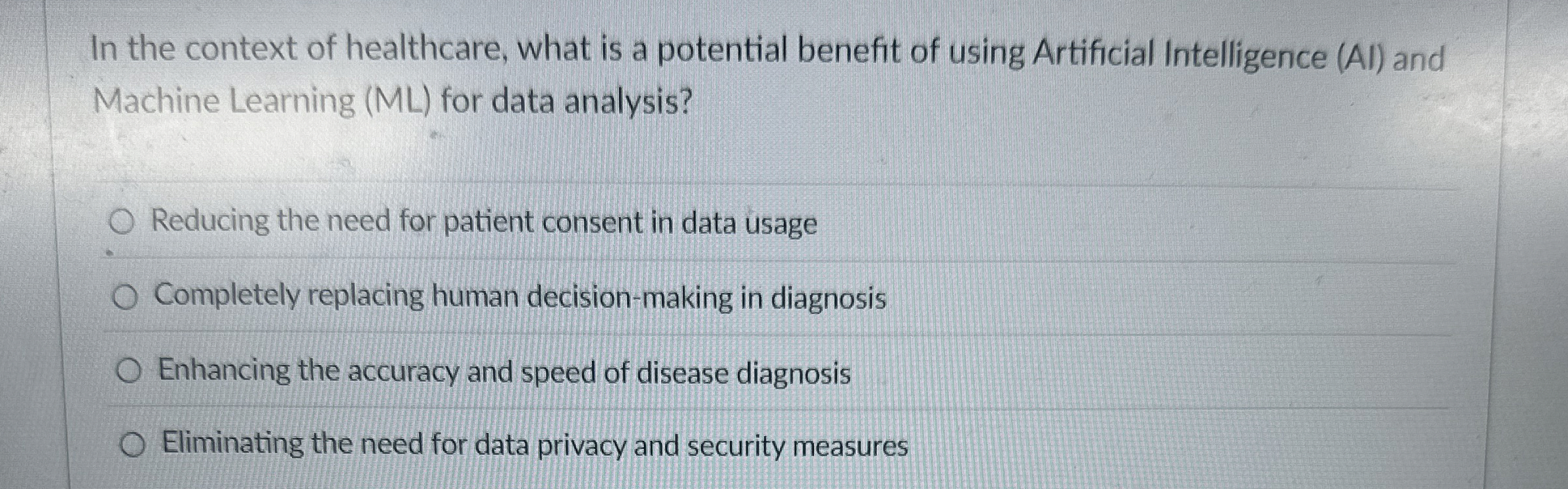 In the context of healthcare, what is a potential