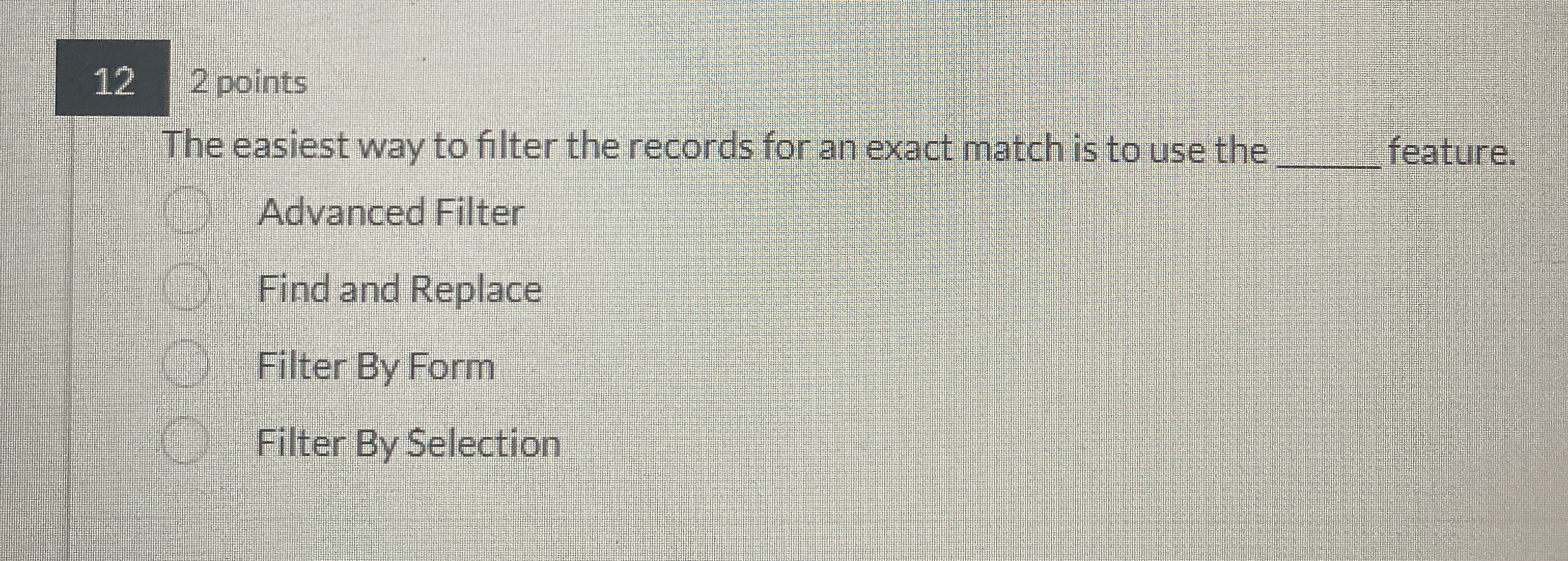 1 2 2 points The easiest way to filter the