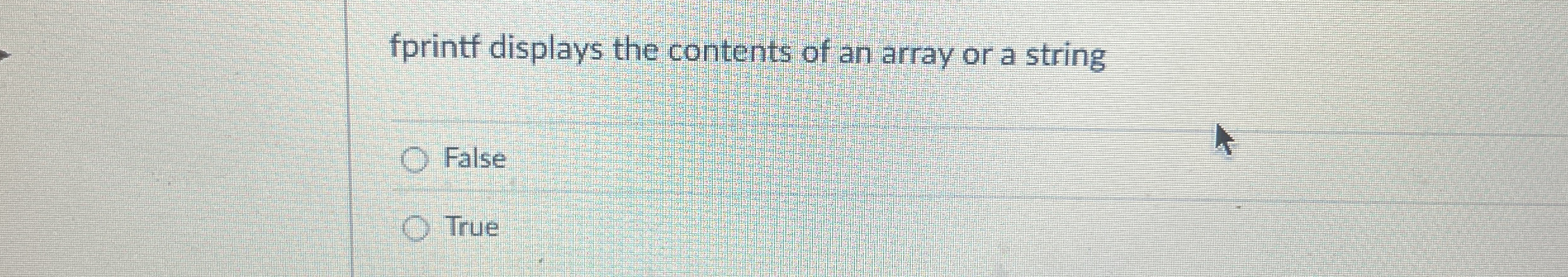fprintf displays the contents of an array or a