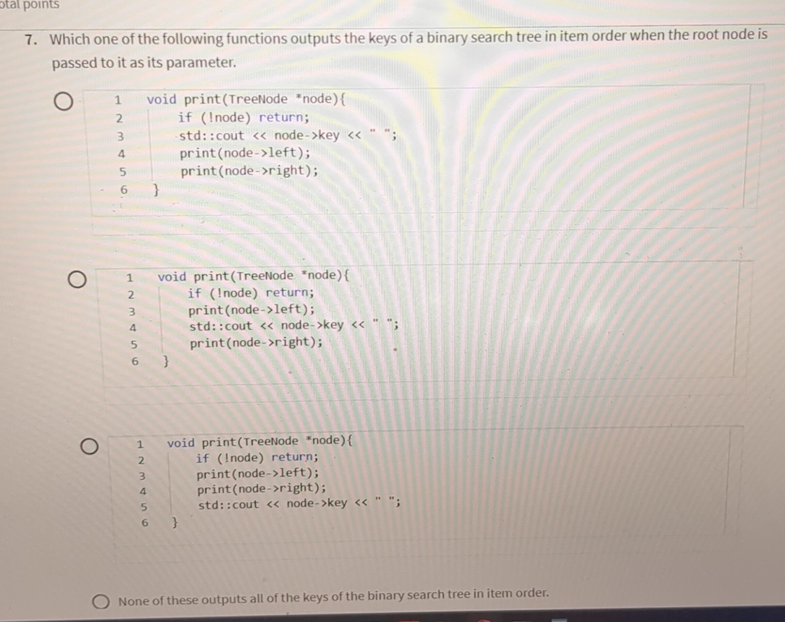 Which one of the following functions outputs the