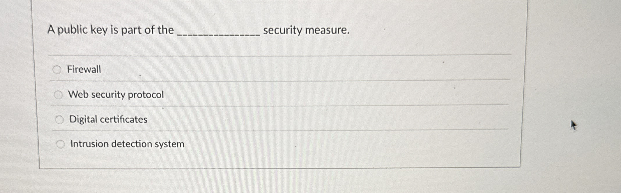 A public key is part of the security measure.