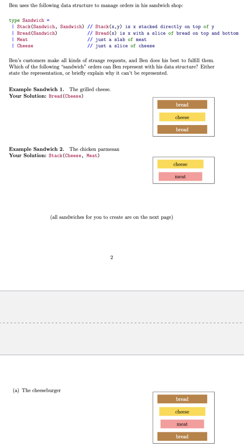 Ben uses the following data structure to manage