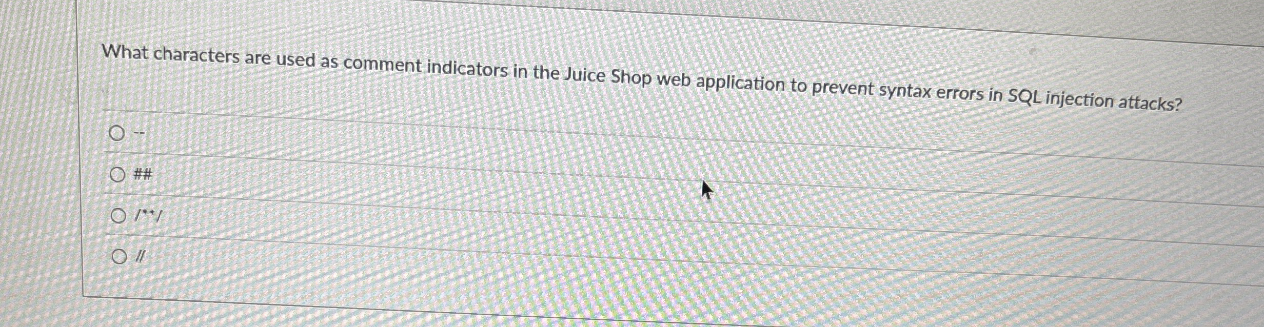 What characters are used as comment indicators in