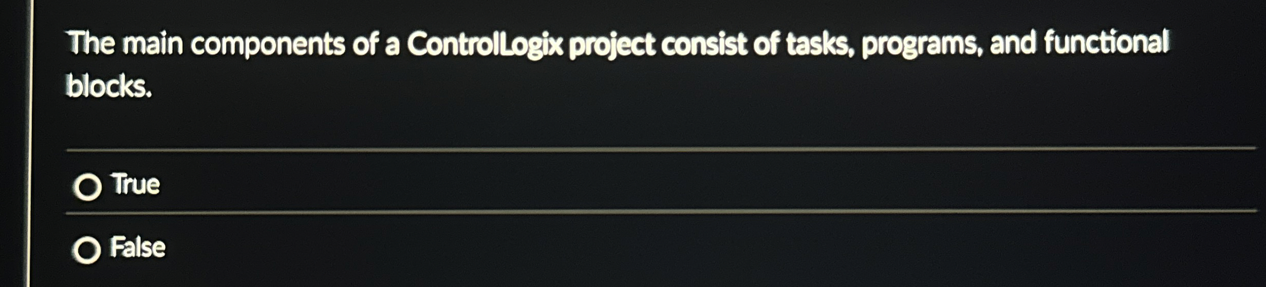 The main components of a Controllogix project