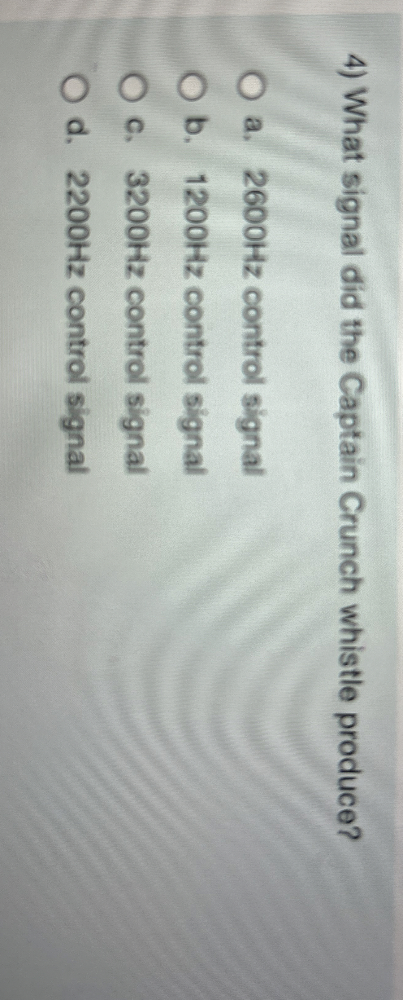 What signal did the Captain Crunch whistle