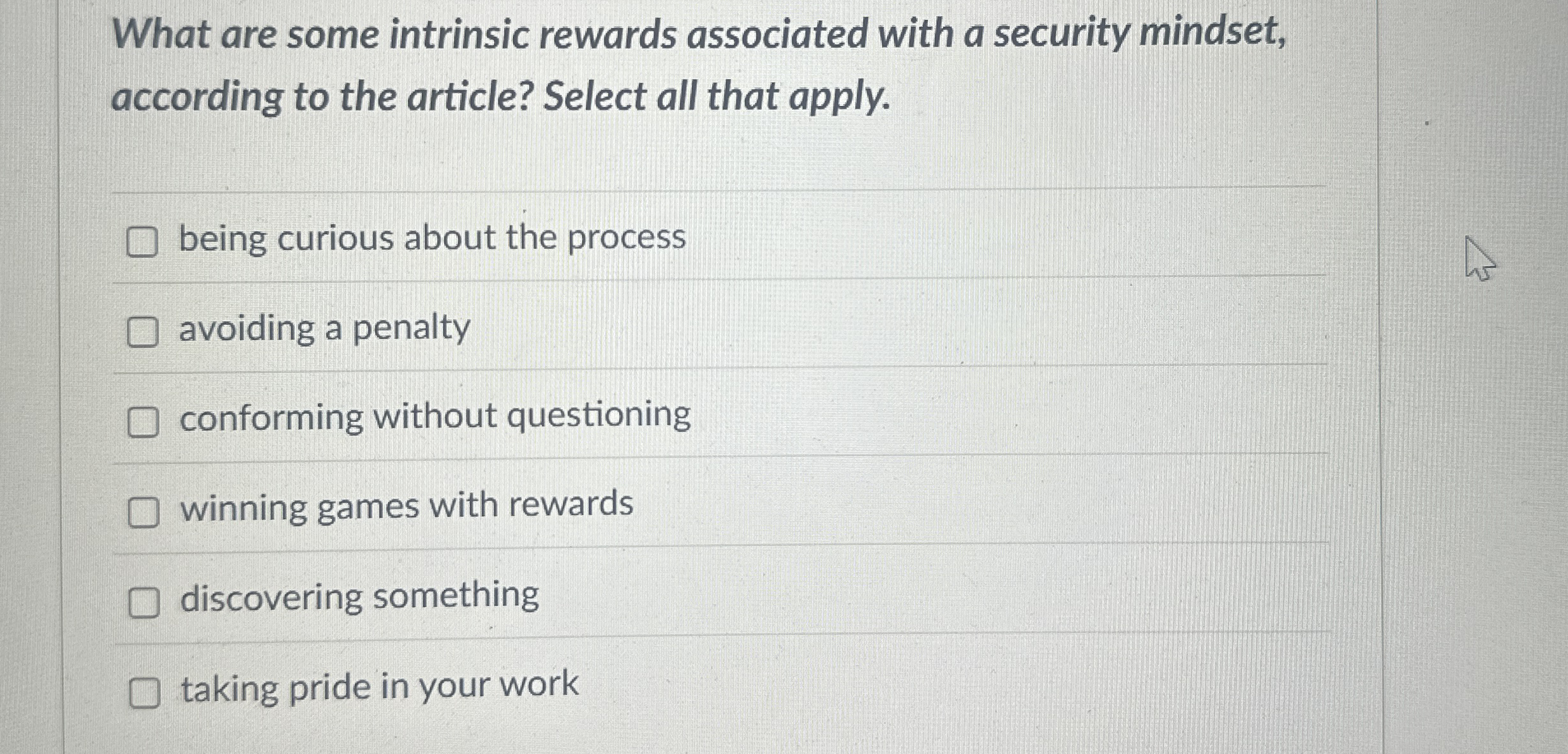 What are some intrinsic rewards associated with a