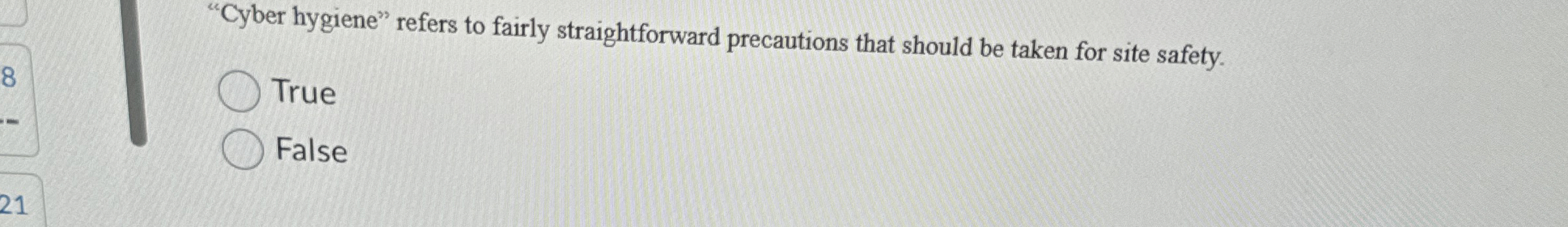 "Cyber hygiene" refers to fairly straightforward