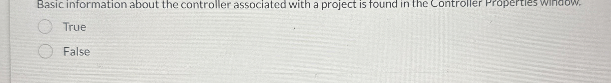 Basic information about the controller associated