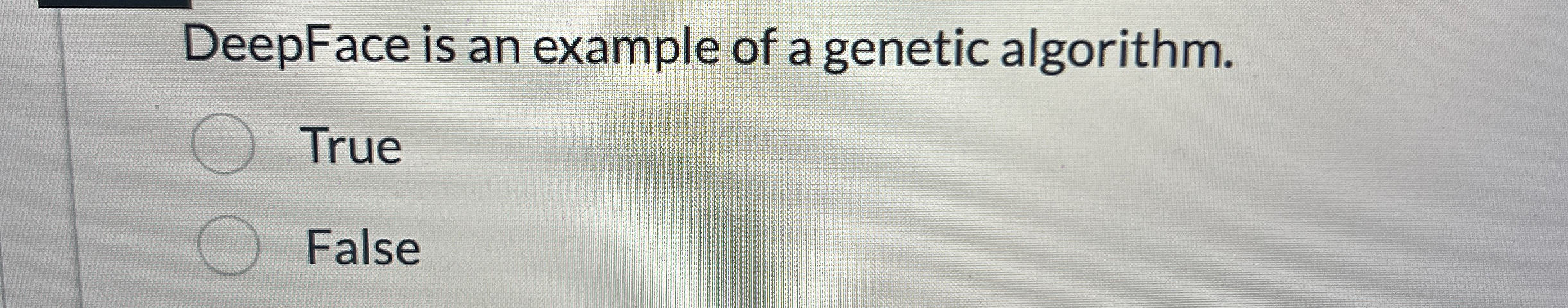 DeepFace is an example of a genetic algorithm.