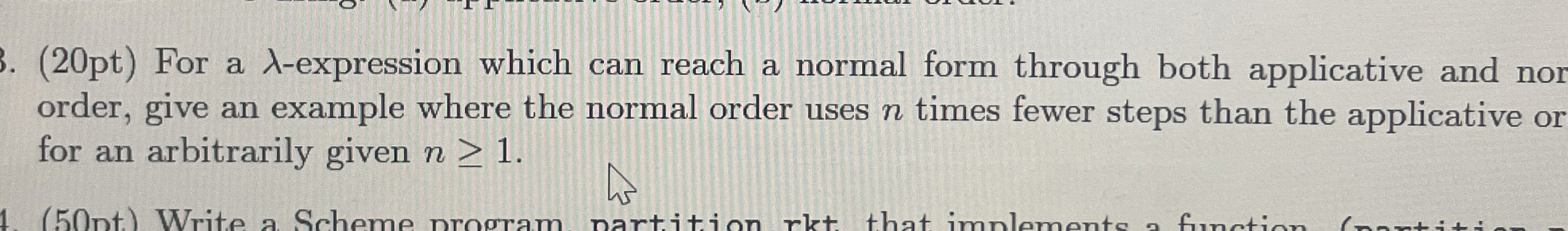 ( 2 0 pt ) For a - expression which can reach a