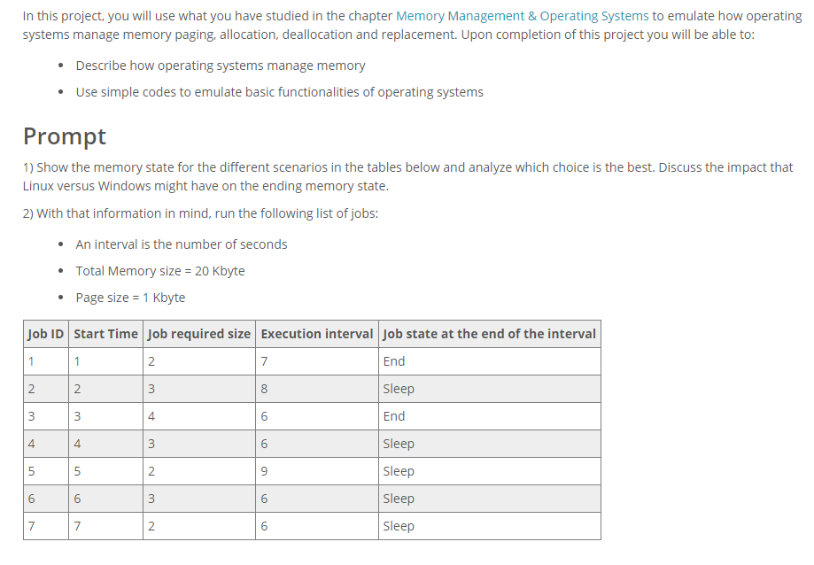 In this project, you will use what you have
