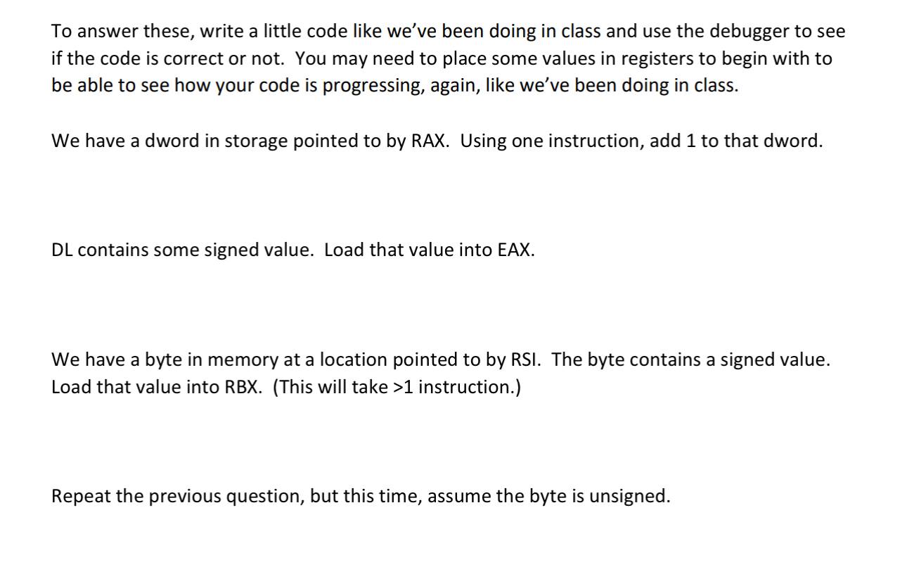 In x 6 4 could you please write small testable