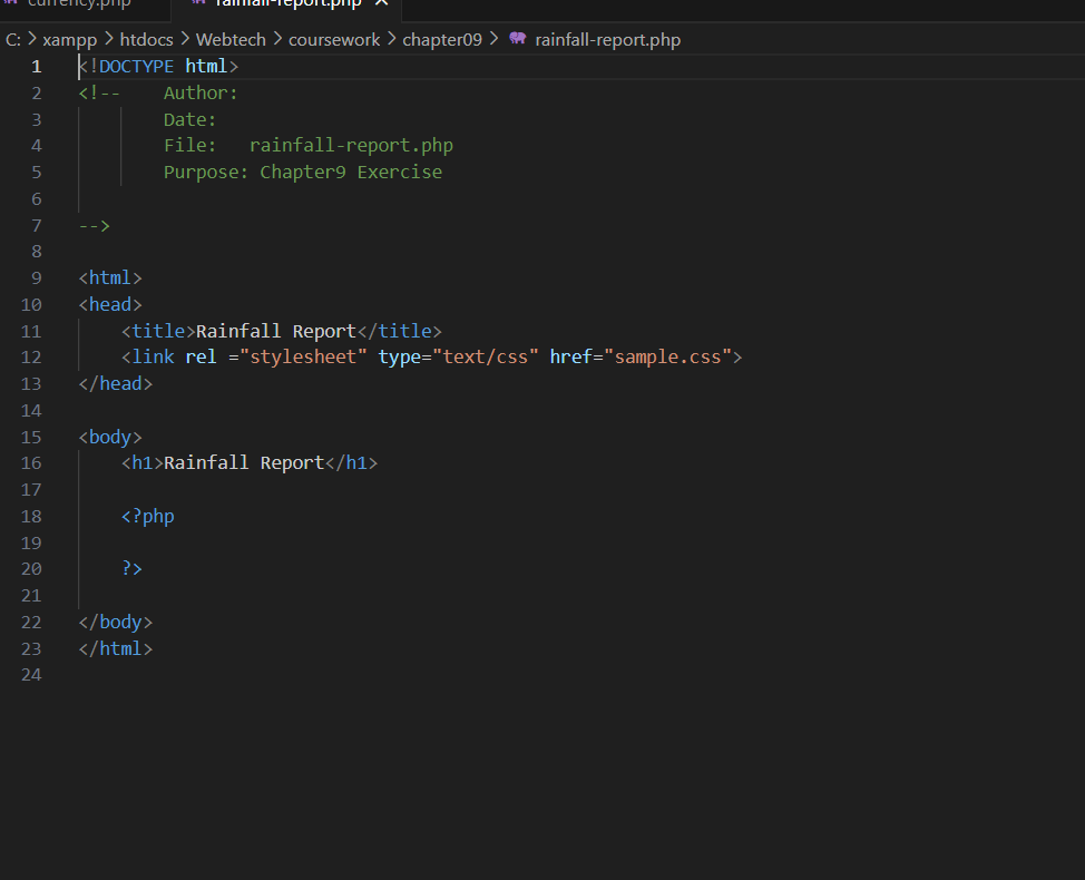 For this exercise create a new version of the