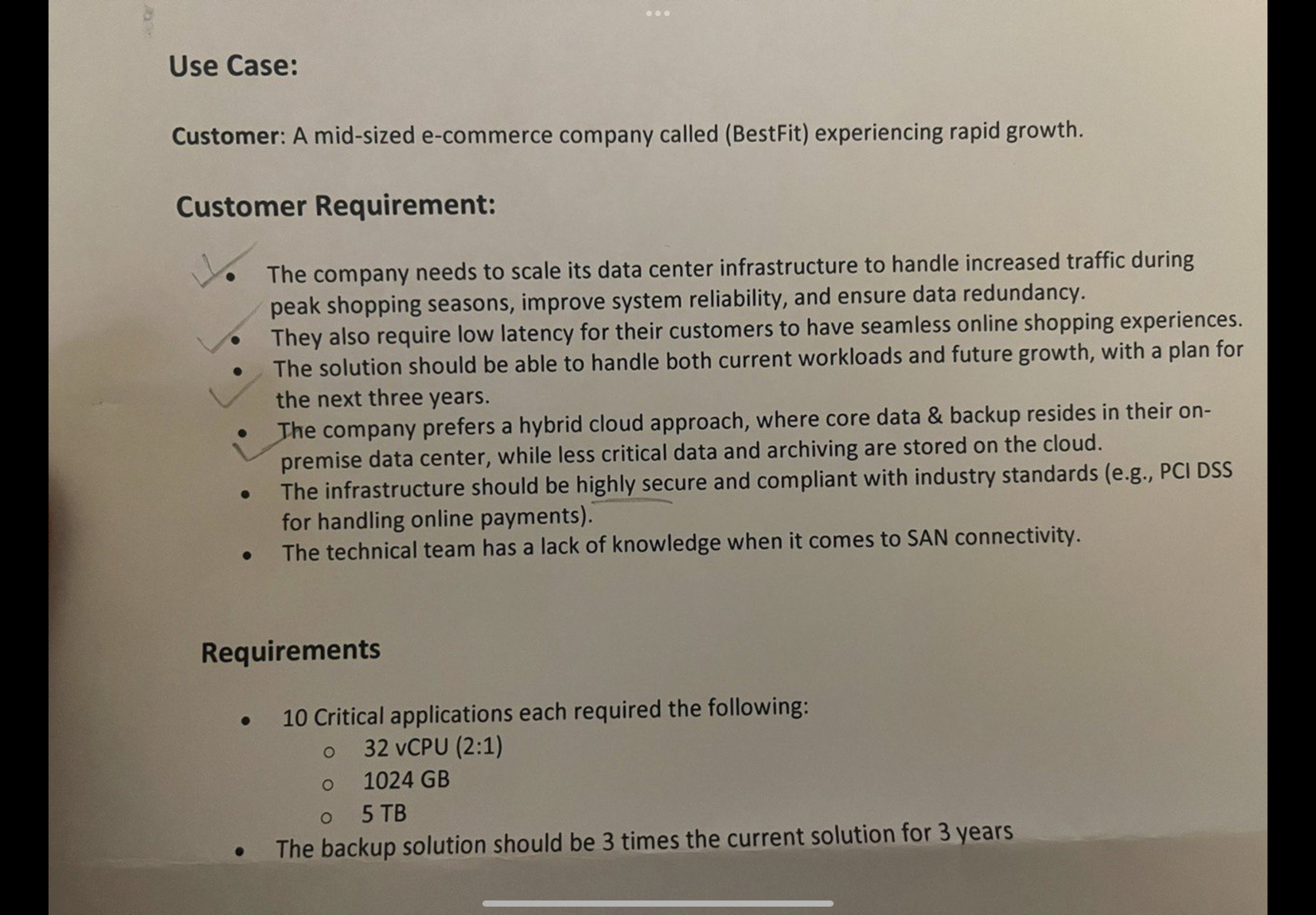 Use Case: Customer: A mid - sized e - commerce