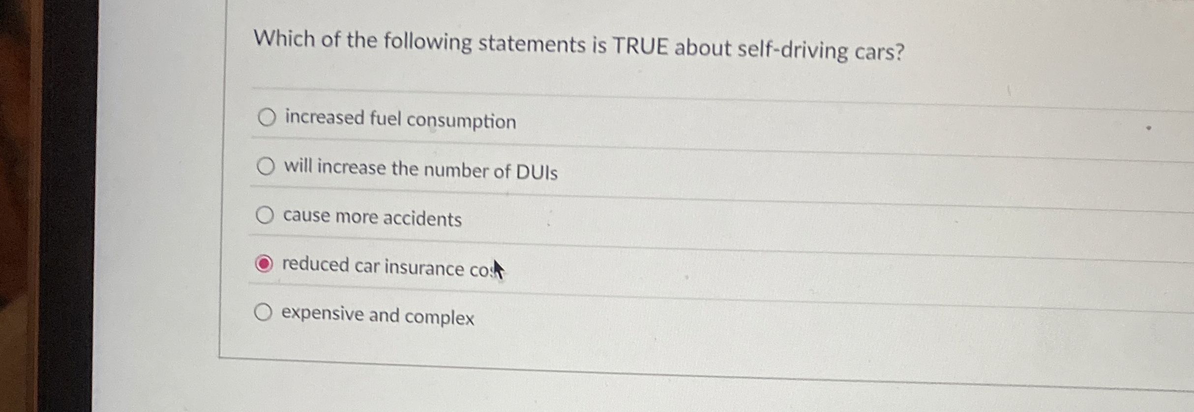 Which of the following statements is TRUE about