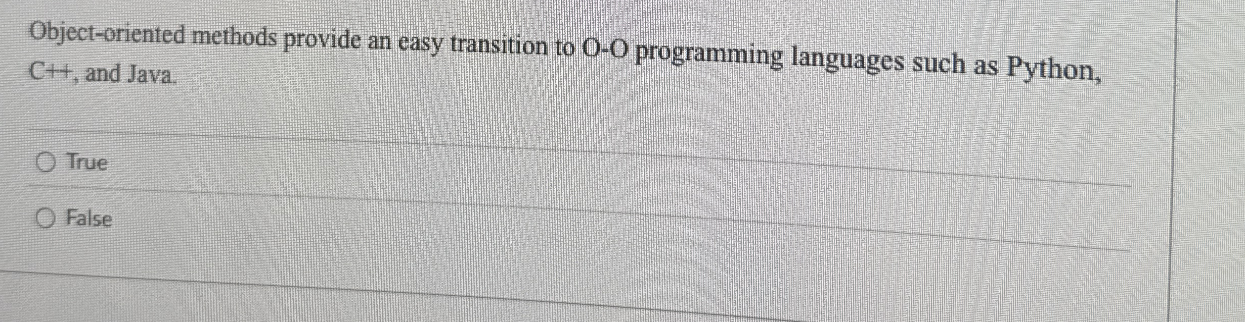 Object - oriented methods provide an easy
