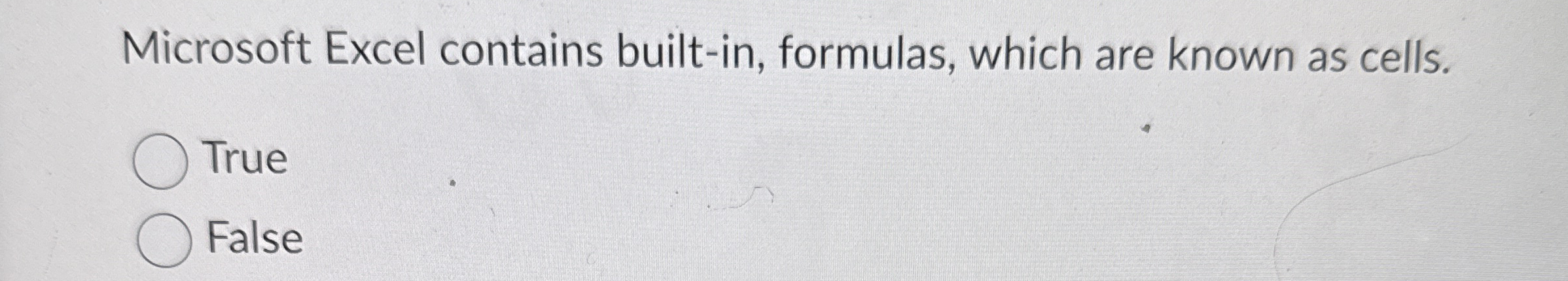 Microsoft Excel contains built - in , formulas,