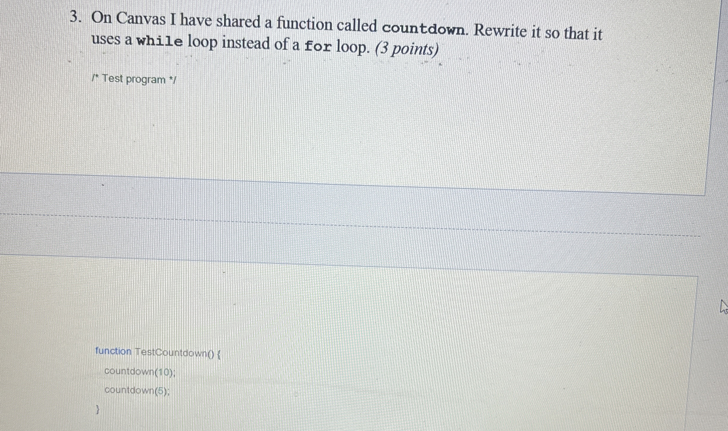 On Canvas I have shared a function called