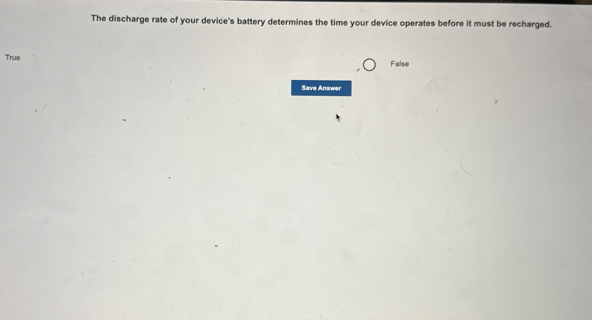 The discharge rate of your device's battery