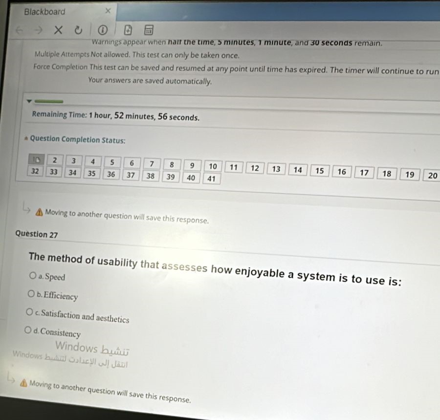The method of usability that assesses how
