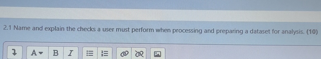 2 . 1 Name and explain the checks a user must