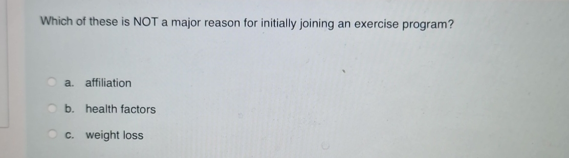 Which of these is NOT a major reason for