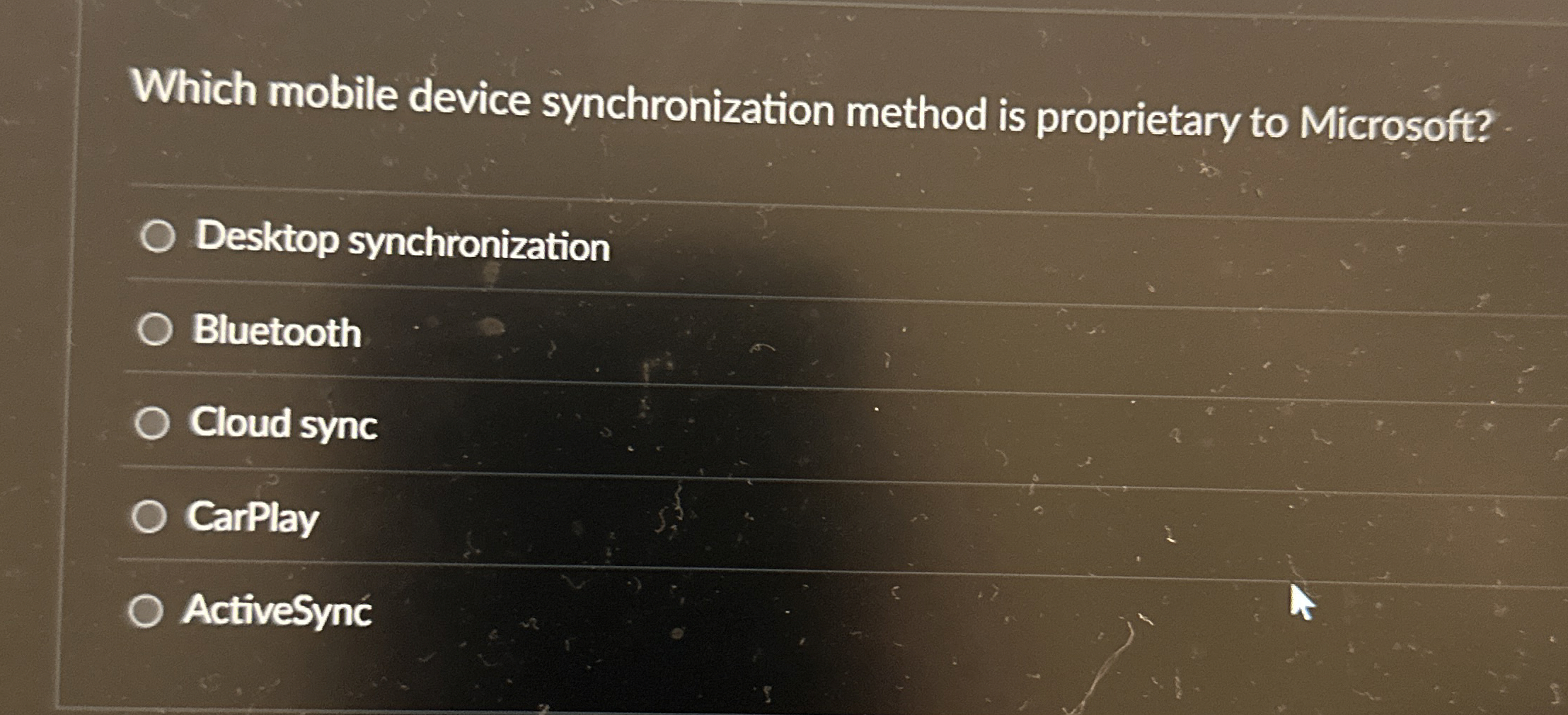 Which mobile device synchronization method is