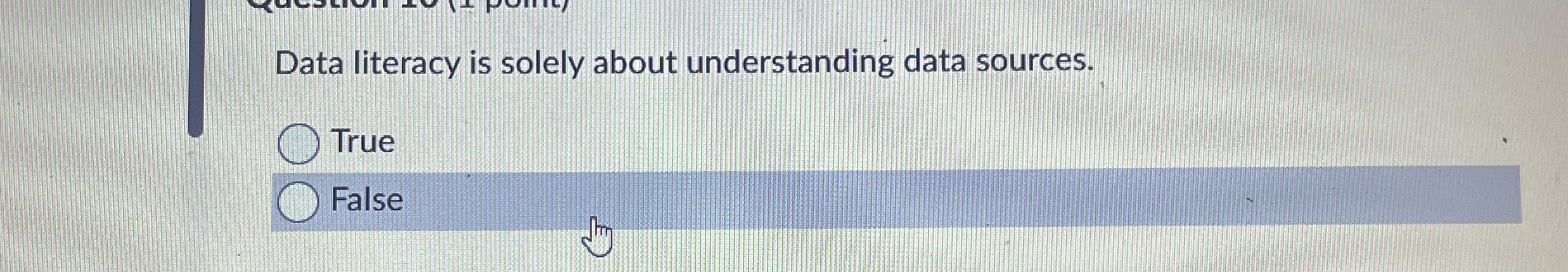 Data literacy is solely about understanding data