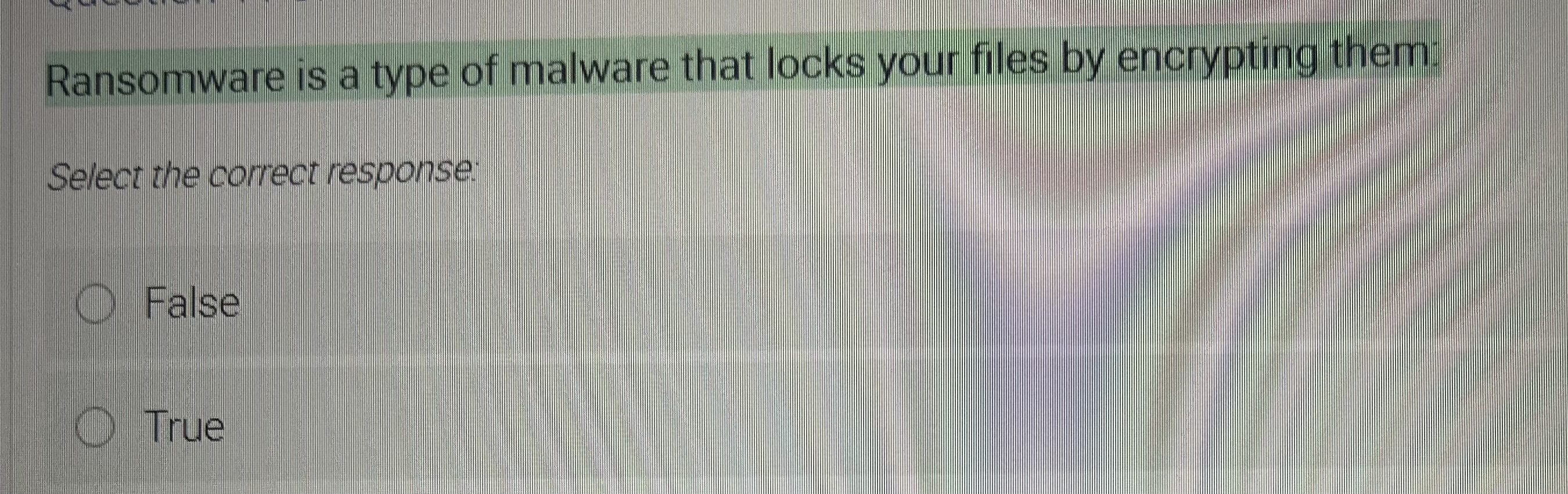 Ransomware is a type of malware that locks your
