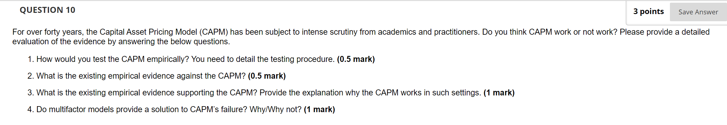 QUESTION 10 3 points Save Answer For over forty