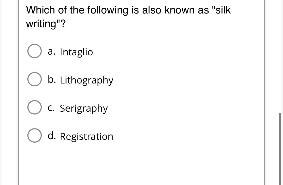 Which of the following is also known as "silk