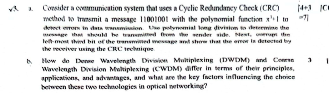 A . a . Consider a communication system that uses