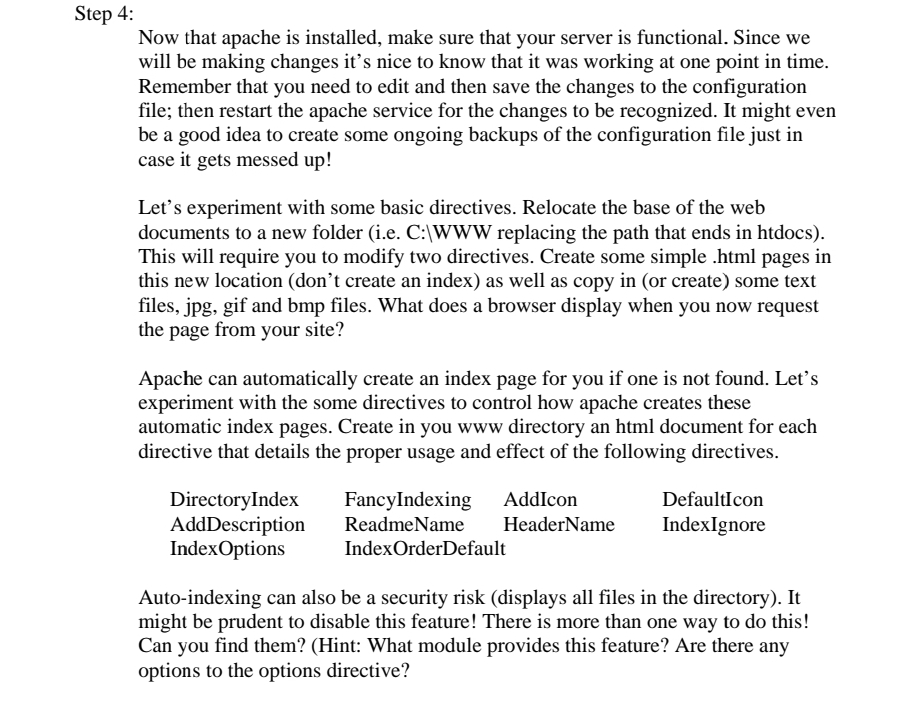 tep 4 : Now that apache is installed, make sure