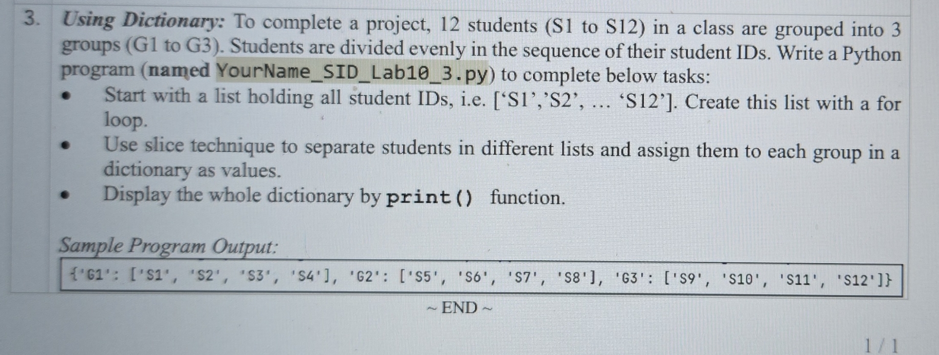 Using Dictionary: To complete a project, 1 2