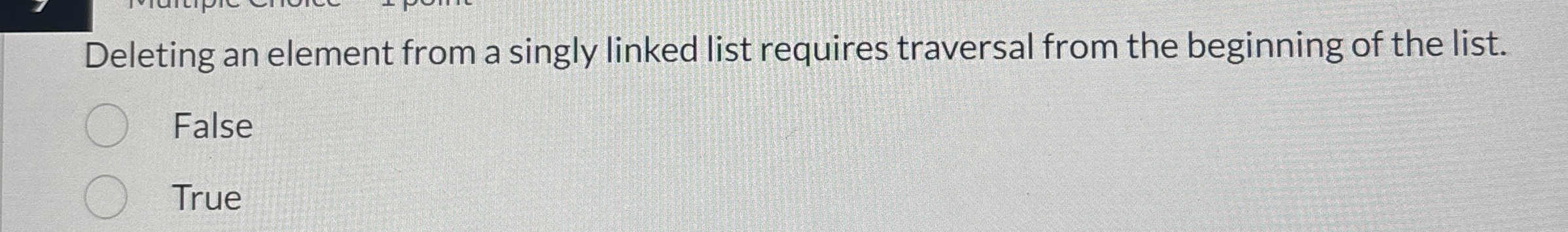 Deleting an element from a singly linked list
