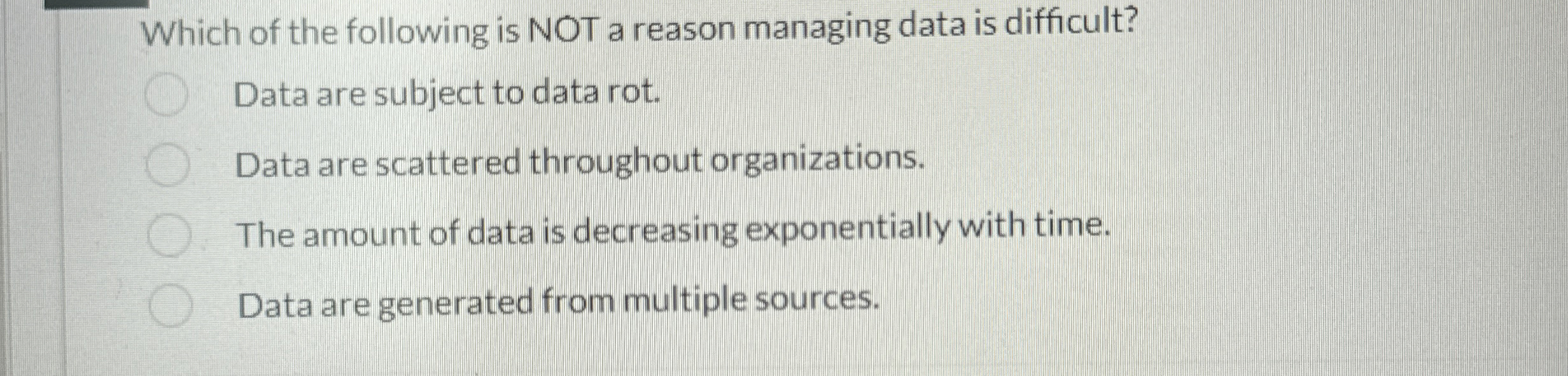 Which of the following is NOT a reason managing