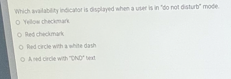 Which availability indicator is displayed when a